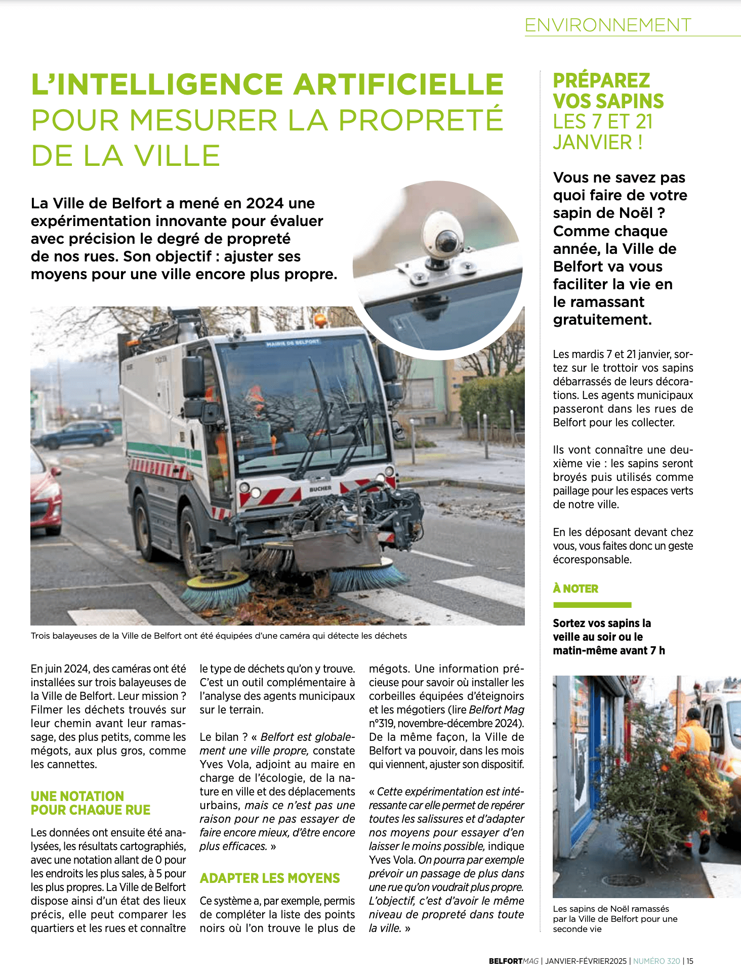 Belfort Magazine — Intelligence artificielle pour mesurer la propreté