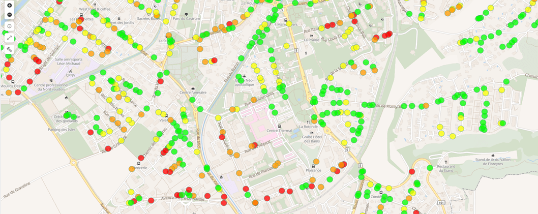 Carte du Clean Biowaste Index — vue collecte